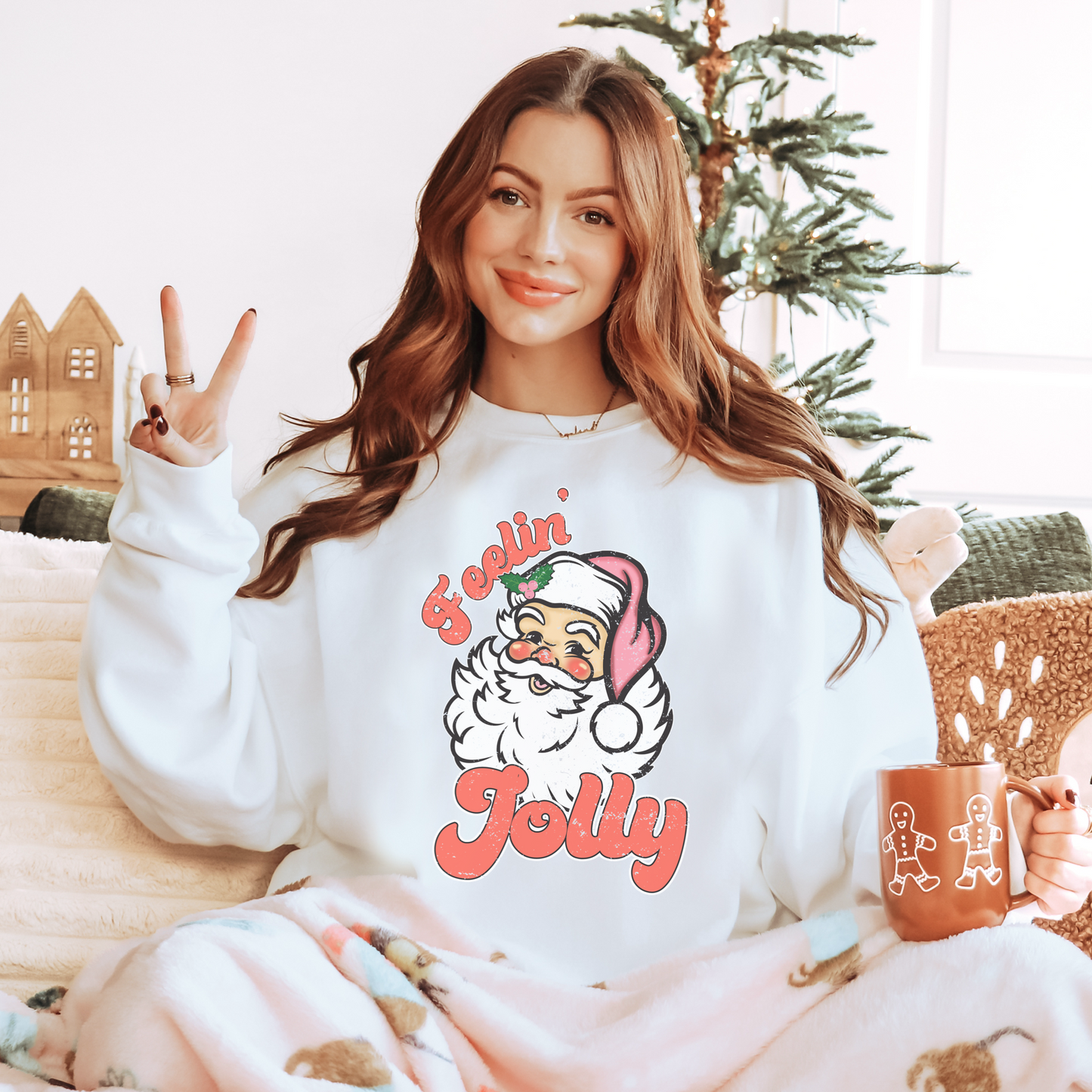 Retro Feelin Jolly Santa Sweatshirt