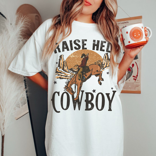 Raise Hell Cowboy Graphic Tee