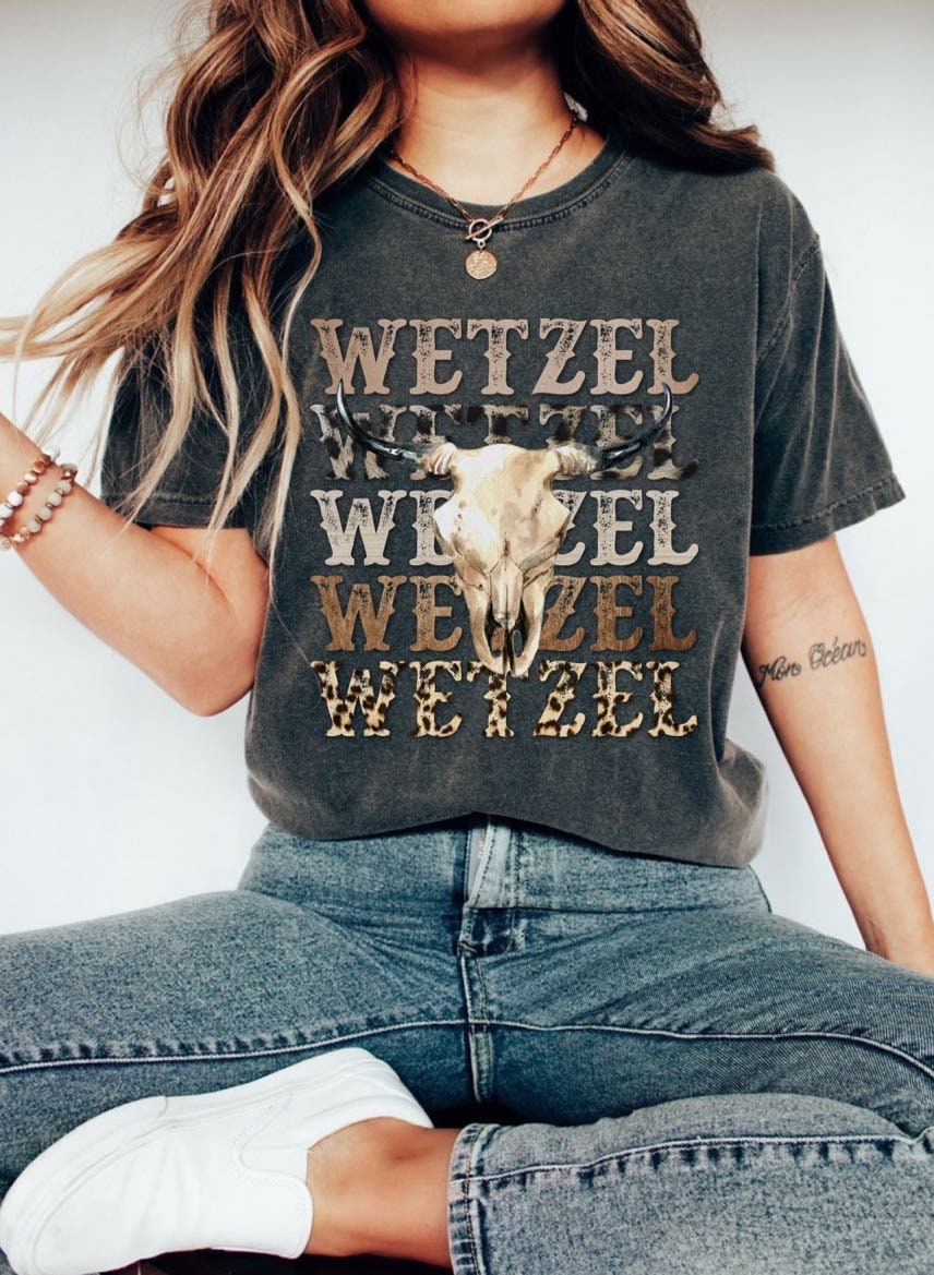 Wetzel Country Music Concert Shirt, Concert Outfit, Nashville Shirt, Western Graphic Tee, Western Clothes, Cowboy Shirt, Country Girl