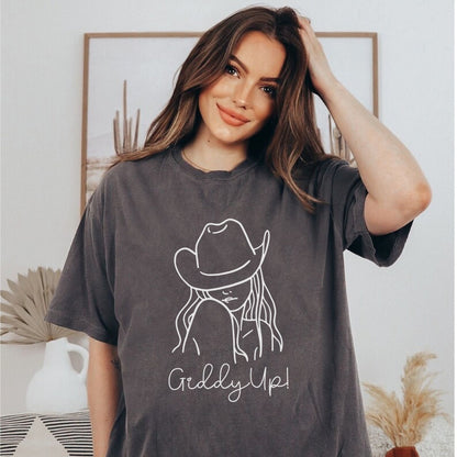 Giddy Up Country Music Concert Shirt, Western Graphic Tee, Country Concert Outfit, Lets Go Girls Shirt, Nashville Shirt, Country Singer