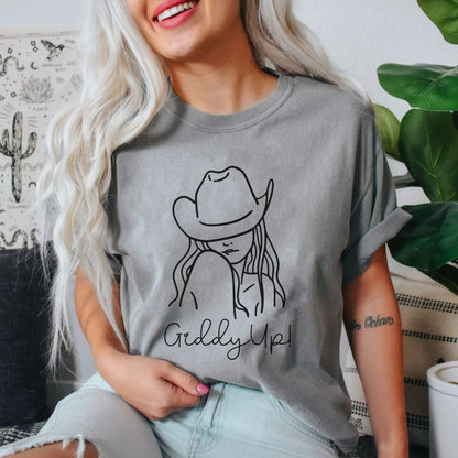 Giddy Up Country Music Concert Shirt, Western Graphic Tee, Country Concert Outfit, Lets Go Girls Shirt, Nashville Shirt, Country Singer