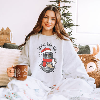 Snow Boujee Sweatshirt, Disco Snowman Chrismas Sweater, Cute Holiday Shirts, Matching Family Hoodies, Retro Santa Crewneck, Winter Pullover