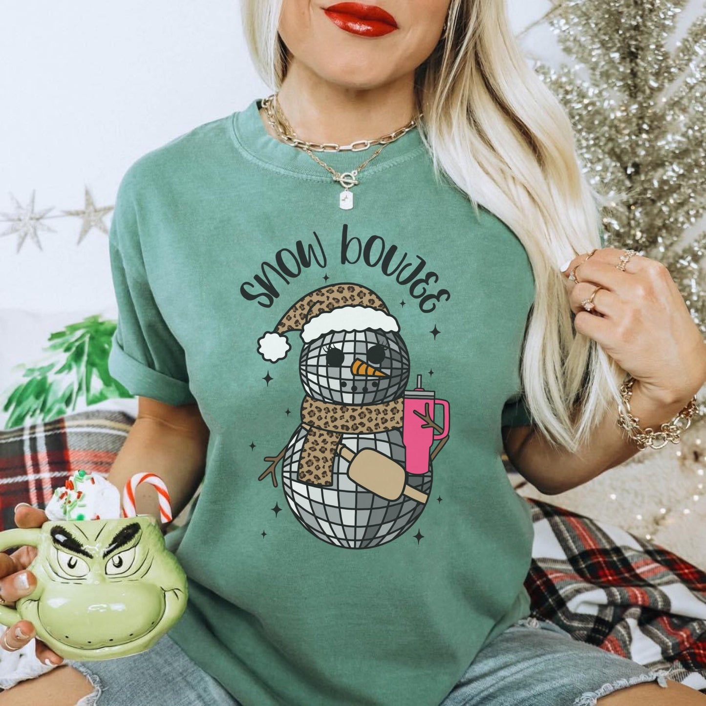 Snow Boujee Shirt, Leopard Snowman Shirt, Retro Christmas Shirt, Cute Xmas Shirt, Trendy Holiday Tee, Festive Clothes, Ugly Matching Family