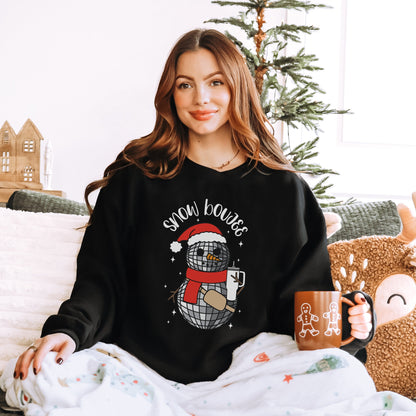 Snow Boujee Sweatshirt, Disco Snowman Chrismas Sweater, Cute Holiday Shirts, Matching Family Hoodies, Retro Santa Crewneck, Winter Pullover