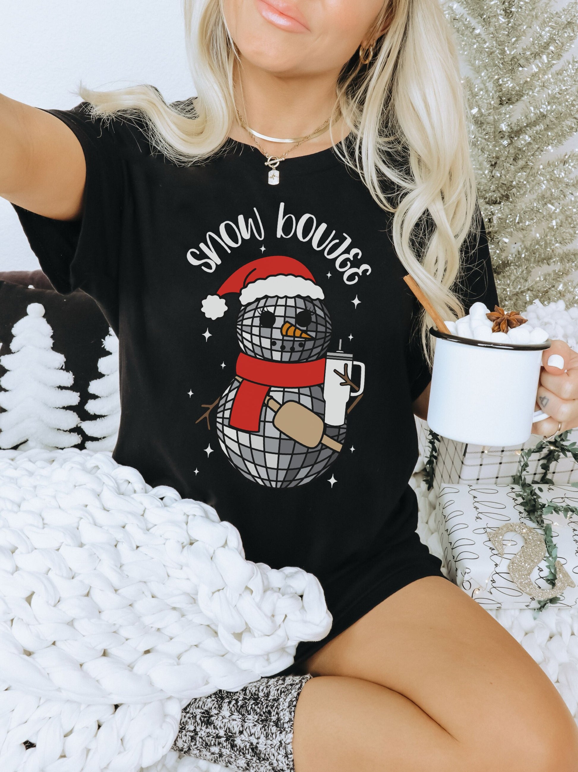 Snow Boujee Shirt, Cute Christmas Shirt, Retro Christmas Tshirt, Matching Christmas Shirt, Holiday Pajamas, Trendy Christmas, Xmas Shirt