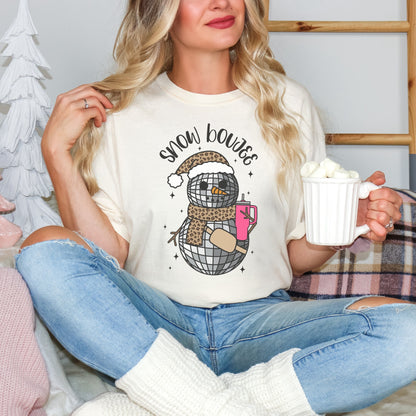 Snow Boujee Shirt, Leopard Snowman Shirt, Retro Christmas Shirt, Cute Xmas Shirt, Trendy Holiday Tee, Festive Clothes, Ugly Matching Family