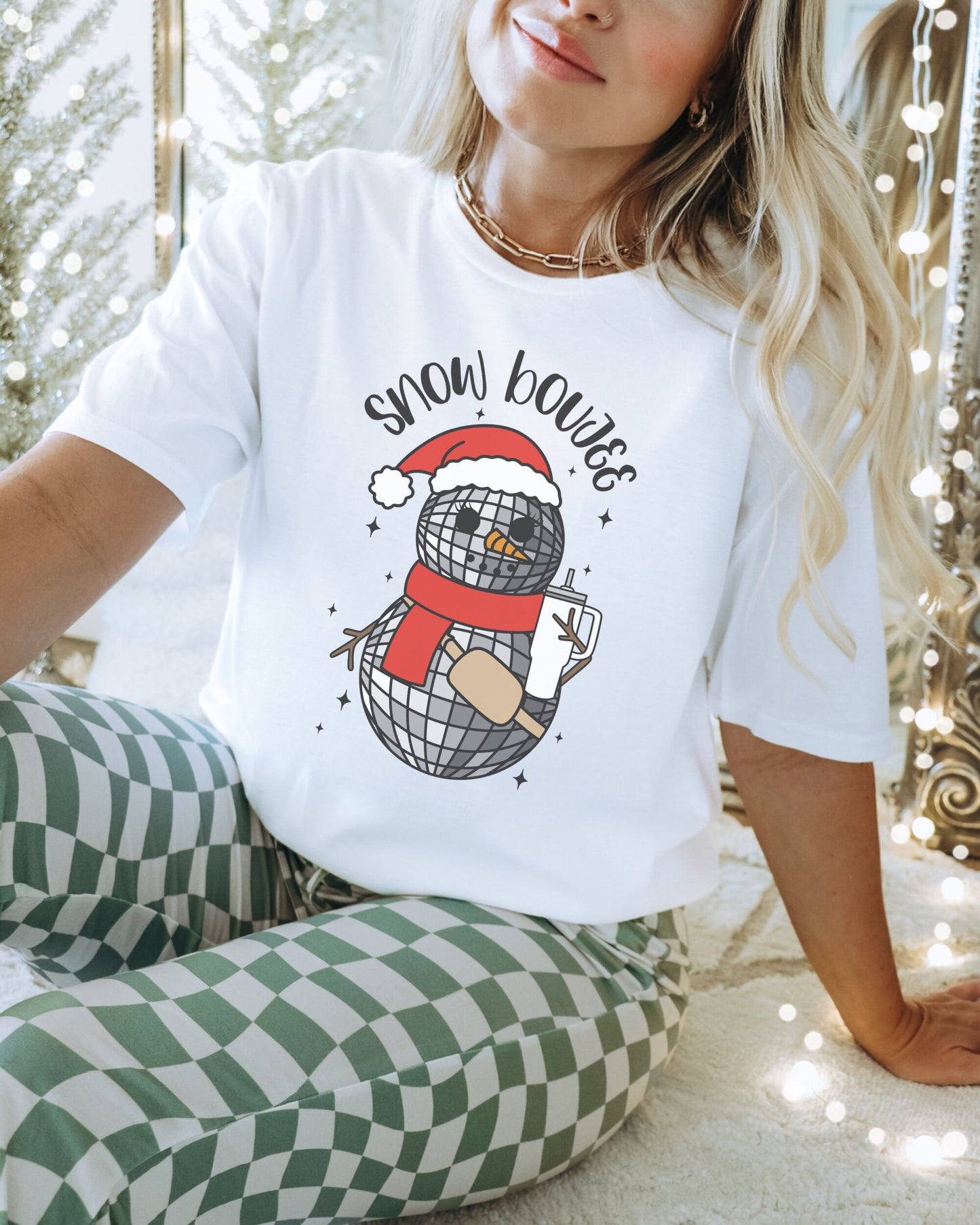 Snow Boujee Shirt, Cute Christmas Shirt, Retro Christmas Tshirt, Matching Christmas Shirt, Holiday Pajamas, Trendy Christmas, Xmas Shirt