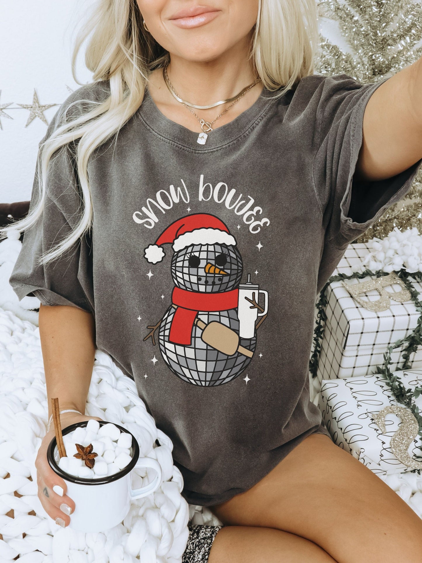 Snow Boujee Shirt, Cute Christmas Shirt, Retro Christmas Tshirt, Matching Christmas Shirt, Holiday Pajamas, Trendy Christmas, Xmas Shirt