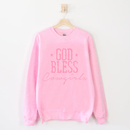 God Bless Cowgirls, Cowgirl Sweatshirt, Western Sweatshirt, Country Girl Shirt, Oversized Crewneck, Vintage Cowgirl, Cute Cowgirl Hoodie