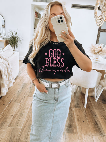 God Bless Cowgirls, Western Graphic Tee, Cowgirl Fashion, Vintage Boho, Country Music Shirt, Nashville Shirt, Country Girl Tee, Cowgirl Tee