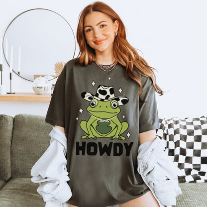 Howdy Frog Shirt, Cowboy Frog Shirt, Cowboy Graphic Tee, Western Graphic Tee, Howdy Shirt, Country Tee, Cute Cowgirl Shirts, Frog Tshirt