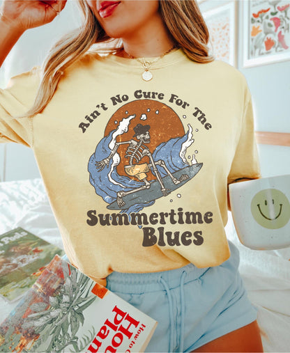 Summertime Blues Shirt, Cowboy Graphic Tee, Cowboy Surfer, Trendy Western Shirt, 90s Country Music Shirt, Oversized Graphic Tee, Rodeo Girl