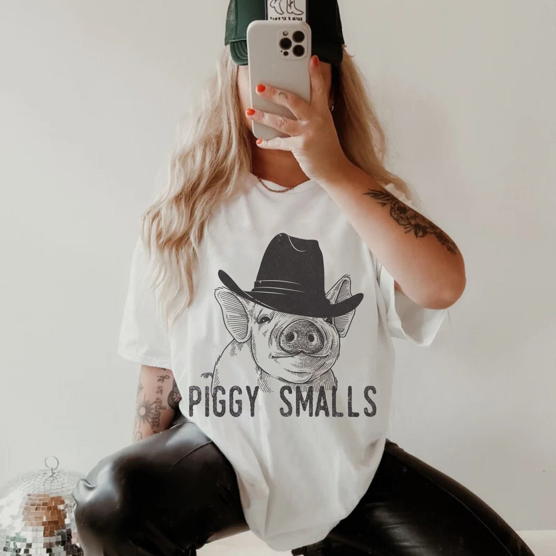 Piggy Smalls Shirt, Cowboy Graphic Tee, Cute Farm Shirts, Oversized Country Tshirt, Country Music Shirt, Funny Western Shirt, Cowgirl Tee