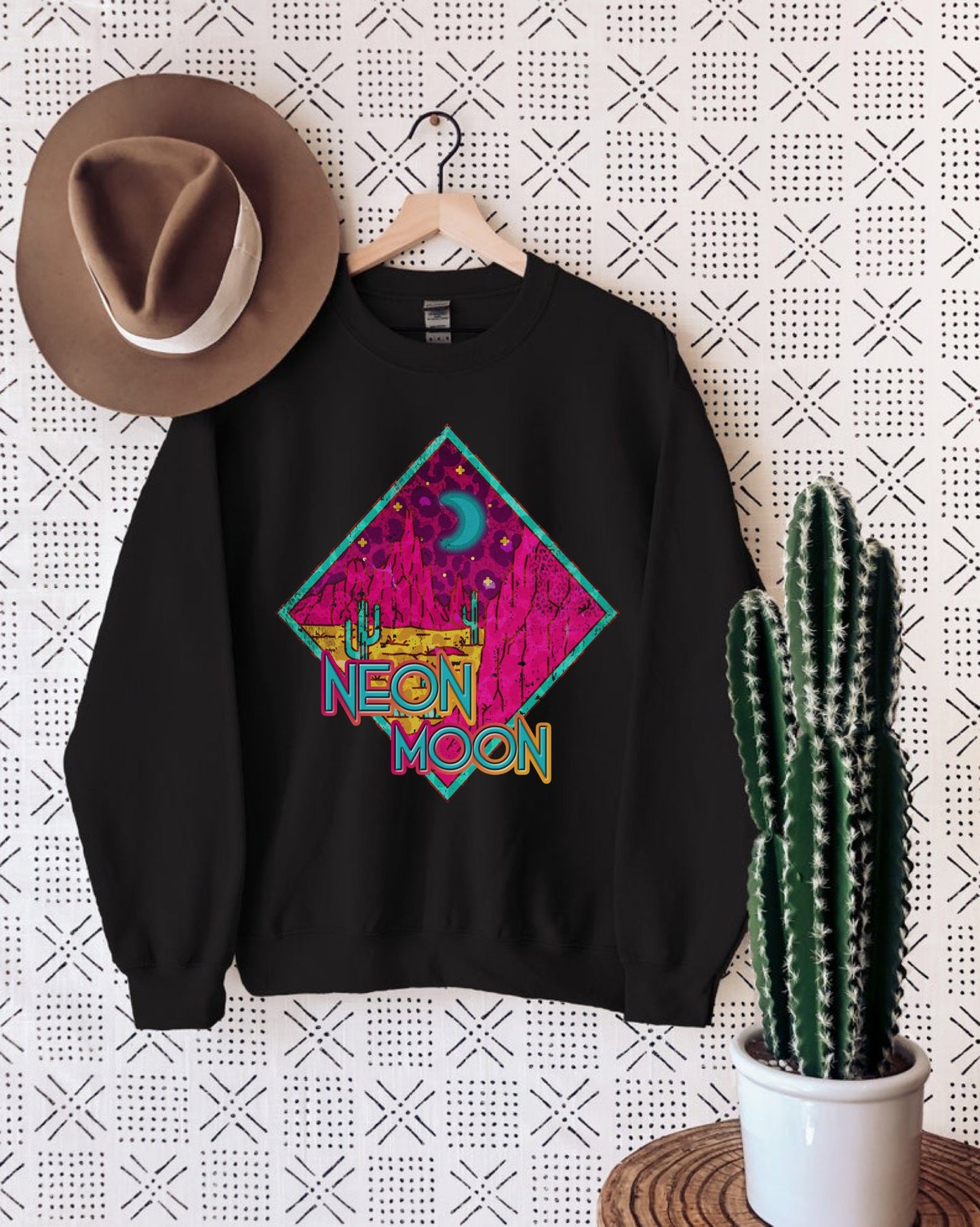 Neon Moon Sweatshirt, Country Music Shirt, Western Crewneck, Country Girl Shirt, Rodeo Sweatshirt, Western Boho Shirts, Cute Western Shirts