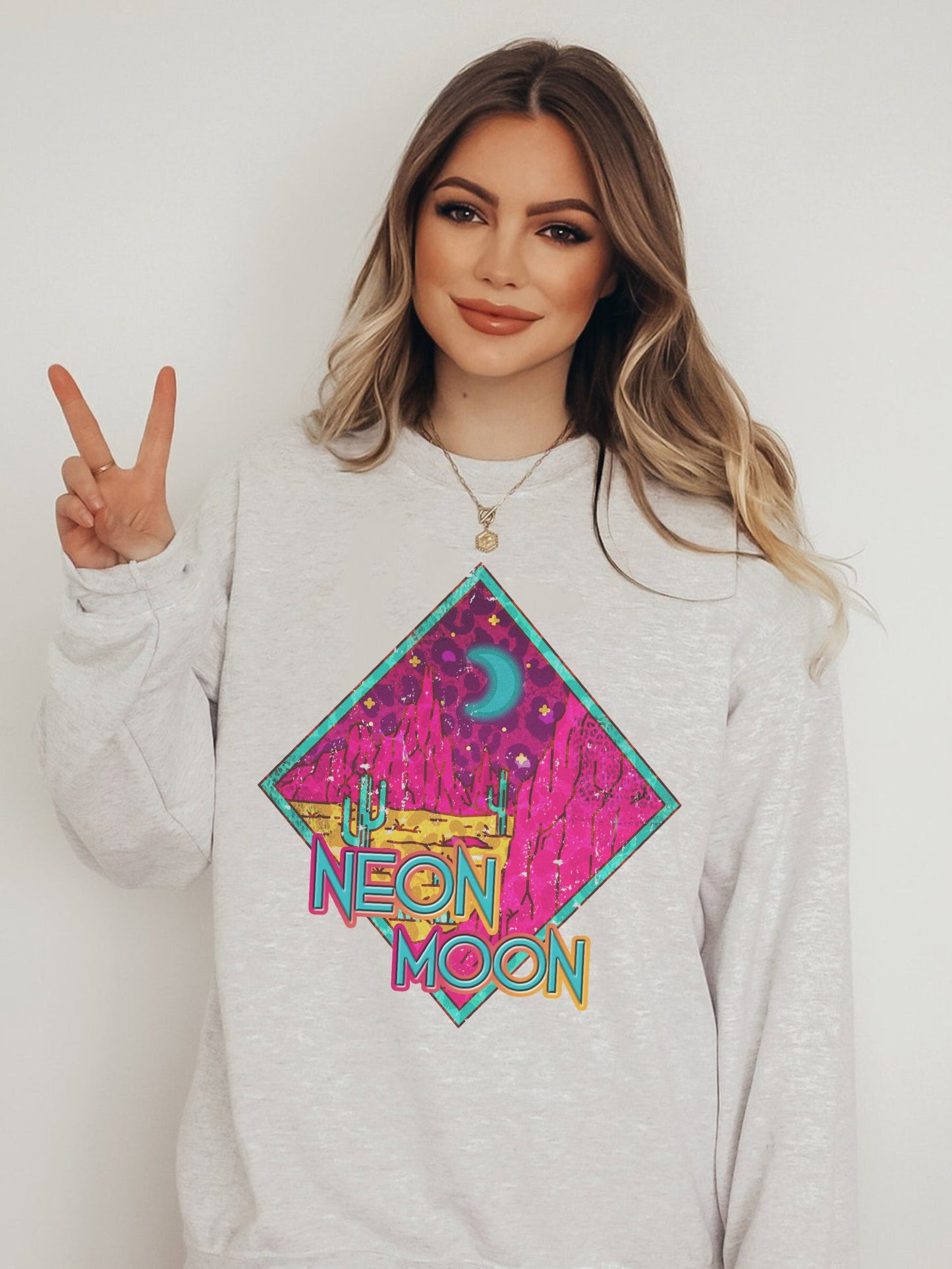 Neon Moon Sweatshirt, Country Music Shirt, Western Crewneck, Country Girl Shirt, Rodeo Sweatshirt, Western Boho Shirts, Cute Western Shirts