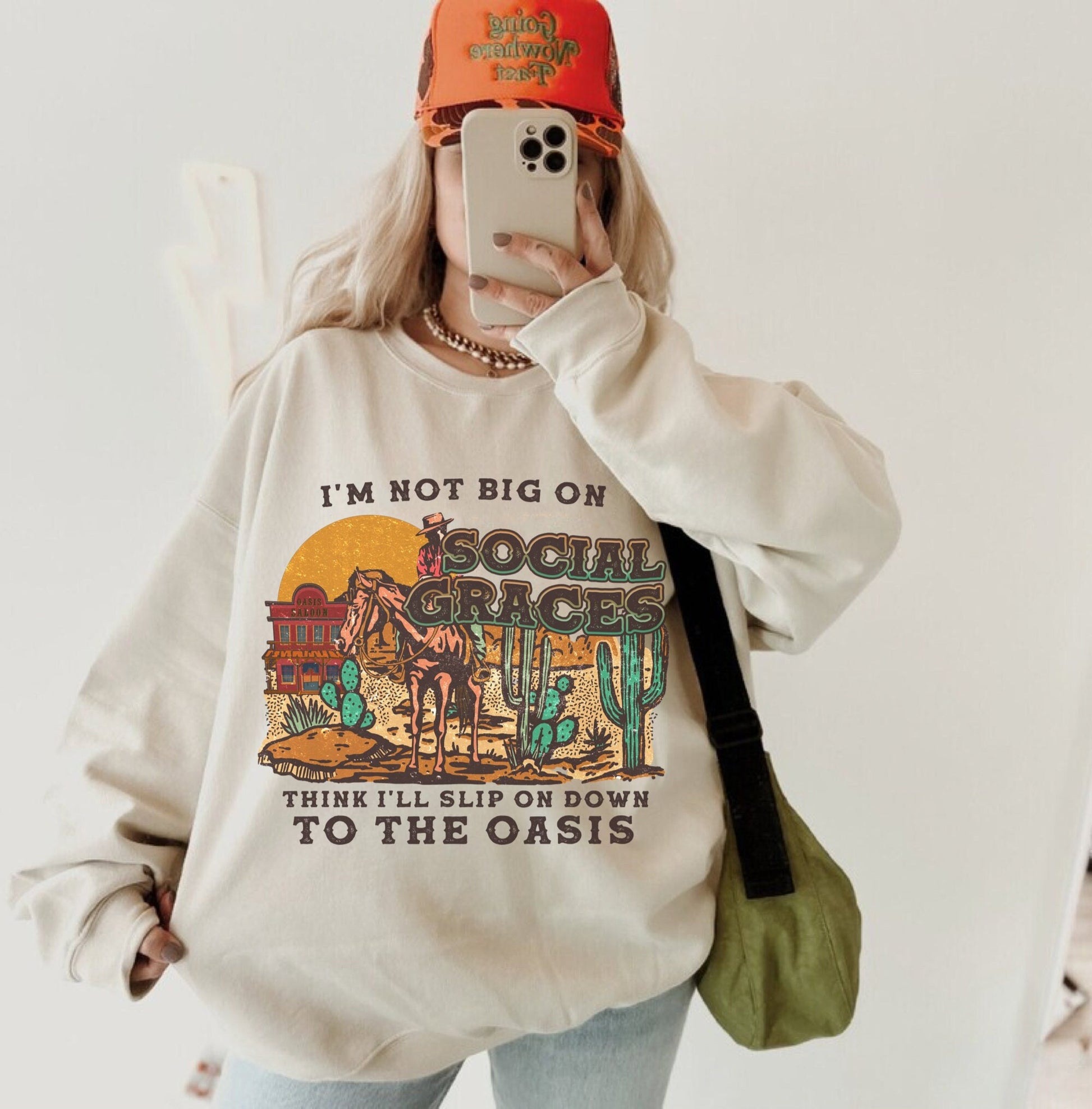 Social Graces Sweatshirt, Western Sweatshirt, Cowgirl Hoodie, Cowboy Sweatshirt, Country Crewneck, Country Music Tour Shirt, Concert Outfit