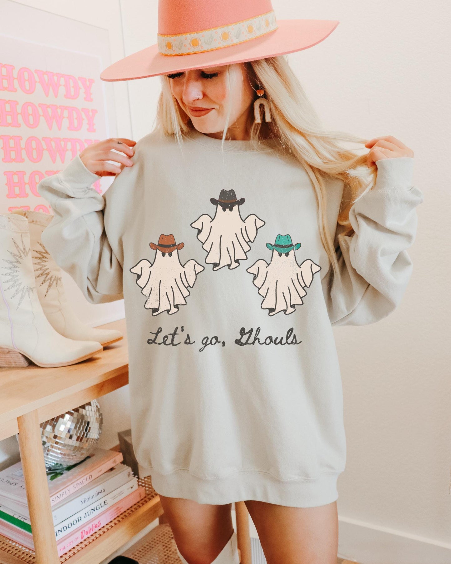 Lets Go Ghouls Shirt, Cowboy Ghost Shirt, Western Halloween, Halloween Ghost Sweatshirt, Cute Ghost Shirt, Spooky Season Sweater, Ghost Tees