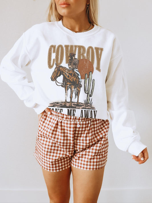 Cowboy Take Me Away, Cowboy Crewneck, Western Sweater, Country Music Shirt, Cute Western Shirt, Cowgirl Sweatshirt, Country Concert Shirt