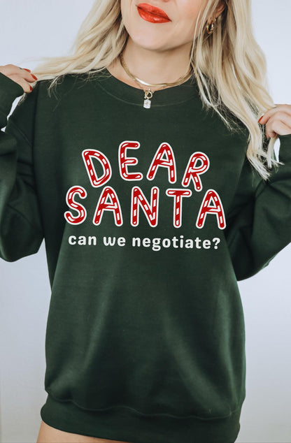 Dear Santa Shirt, Retro Santa Sweater, Funny Christmas Sweatshirt, Cute Christmas Sweatshirt, Christmas Pullover, Festive Shirt, Cute Santa