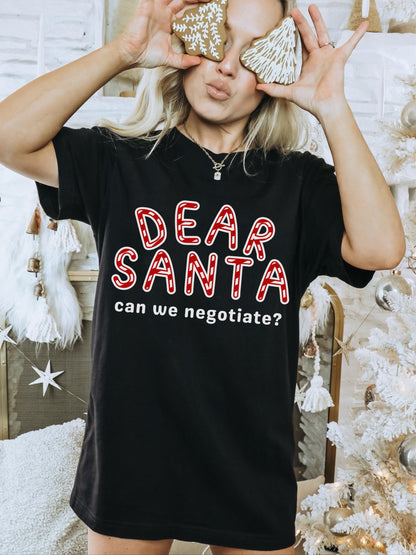 Dear Santa Shirt, Funny Santa Shirt, Funny Christmas Tee, Cute Holiday Shirt, Womens Christmas Tees, Candy Cane Shirt, Christmas Quote Shirt