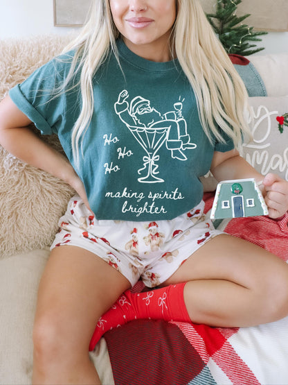 Making Spirits Brighter Shirt, Christmas Cocktail Shirt, Festive Shirt, Holiday Spirit Shirt, Cute Christmas Tee, Christmas Party Shirt