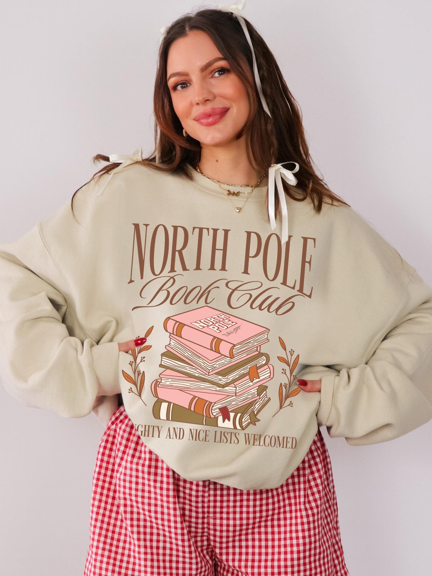 North Pole Book Club Sweatshirt, Bookish Christmas Shirt, Book Lover Christmas, Holiday Party Shirt, Bookworm Sweater, Book Crewneck