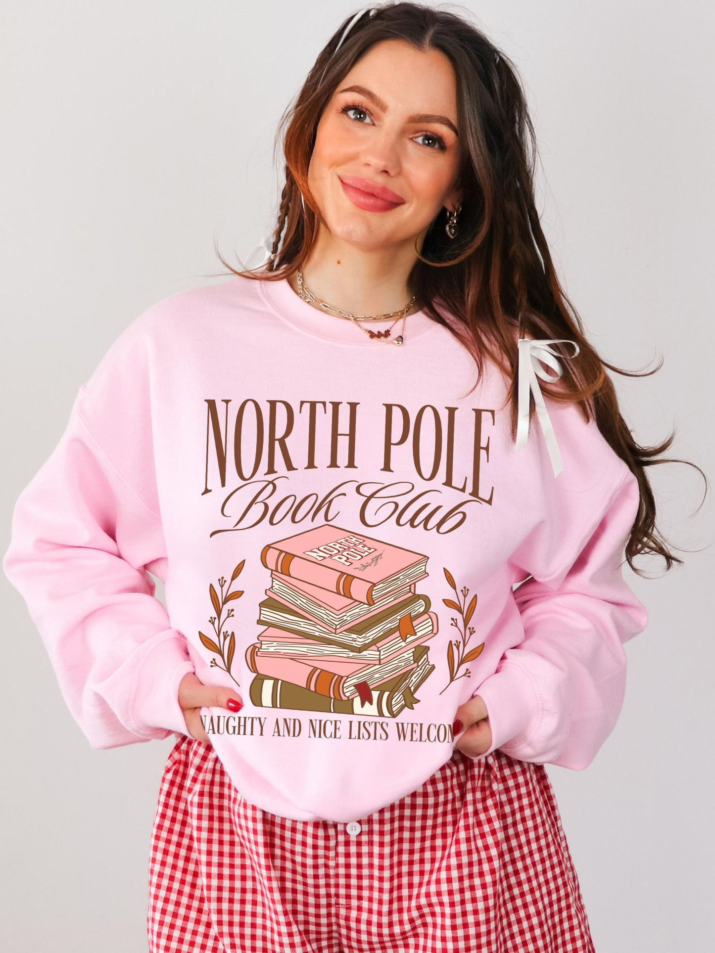 North Pole Book Club Sweatshirt, Bookish Christmas Shirt, Book Lover Christmas, Holiday Party Shirt, Bookworm Sweater, Book Crewneck