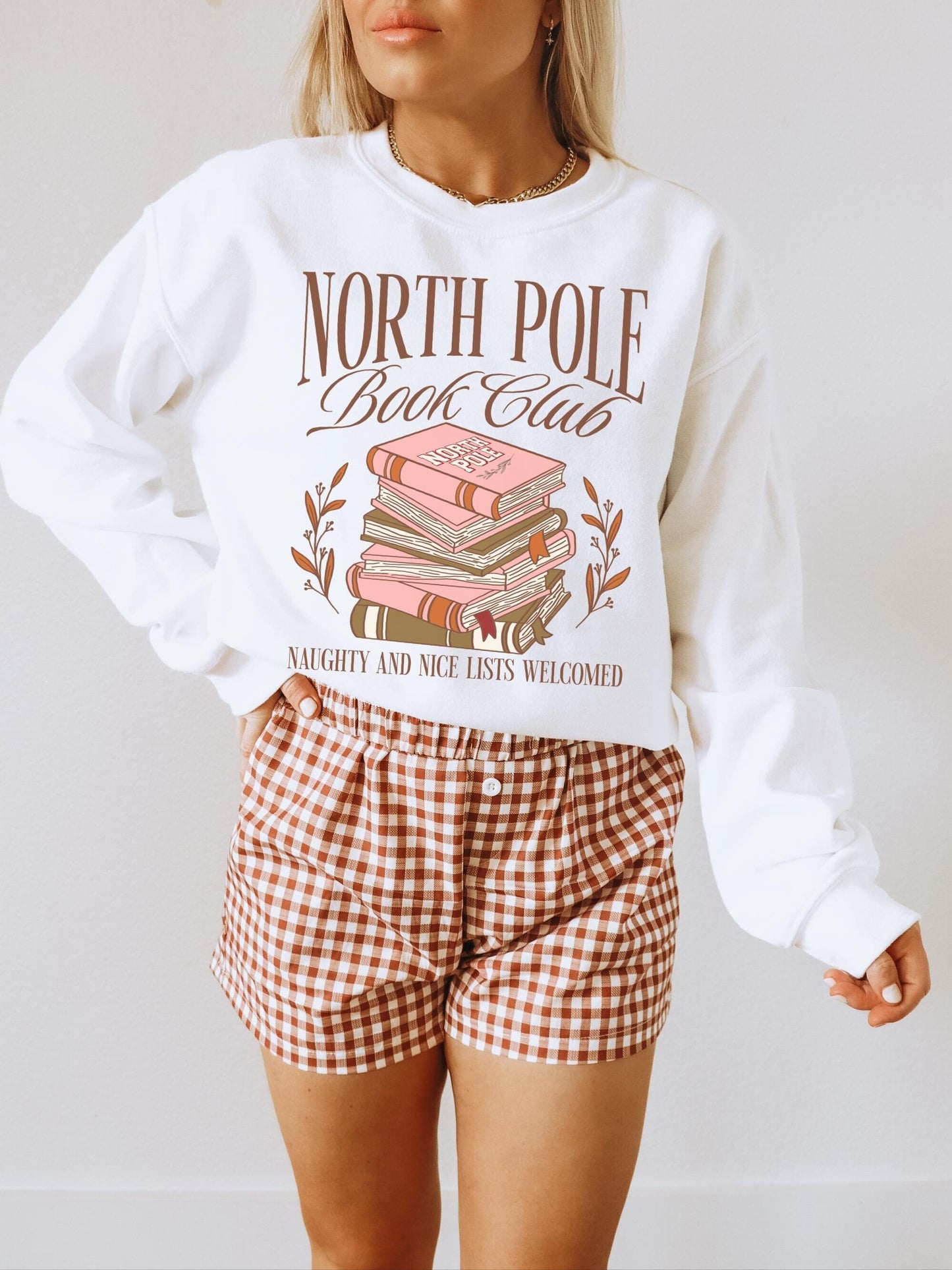 North Pole Book Club Sweatshirt, Bookish Christmas Shirt, Book Lover Christmas, Holiday Party Shirt, Bookworm Sweater, Book Crewneck