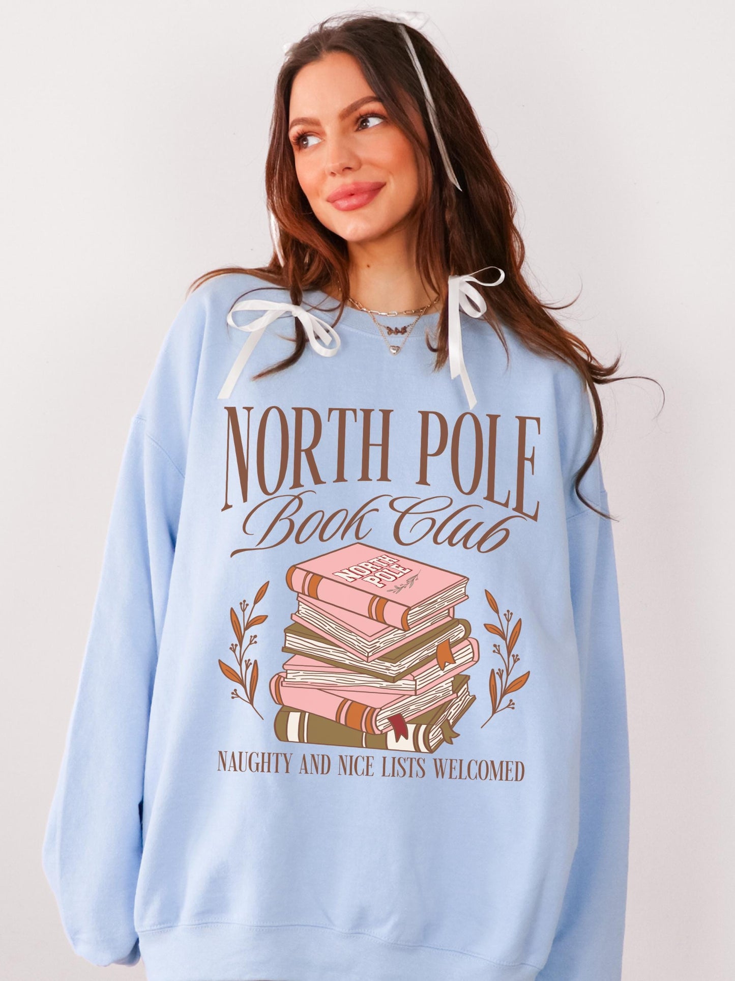 North Pole Book Club Sweatshirt, Bookish Christmas Shirt, Book Lover Christmas, Holiday Party Shirt, Bookworm Sweater, Book Crewneck