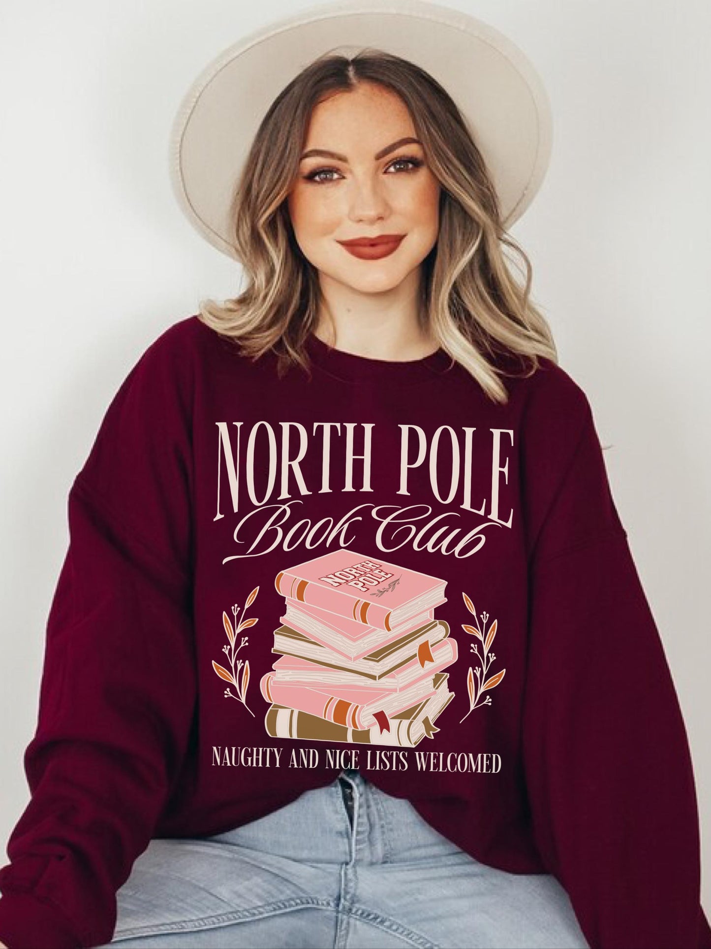 North Pole Book Club Sweatshirt, Bookish Christmas Shirt, Book Lover Christmas, Holiday Party Shirt, Bookworm Sweater, Book Crewneck