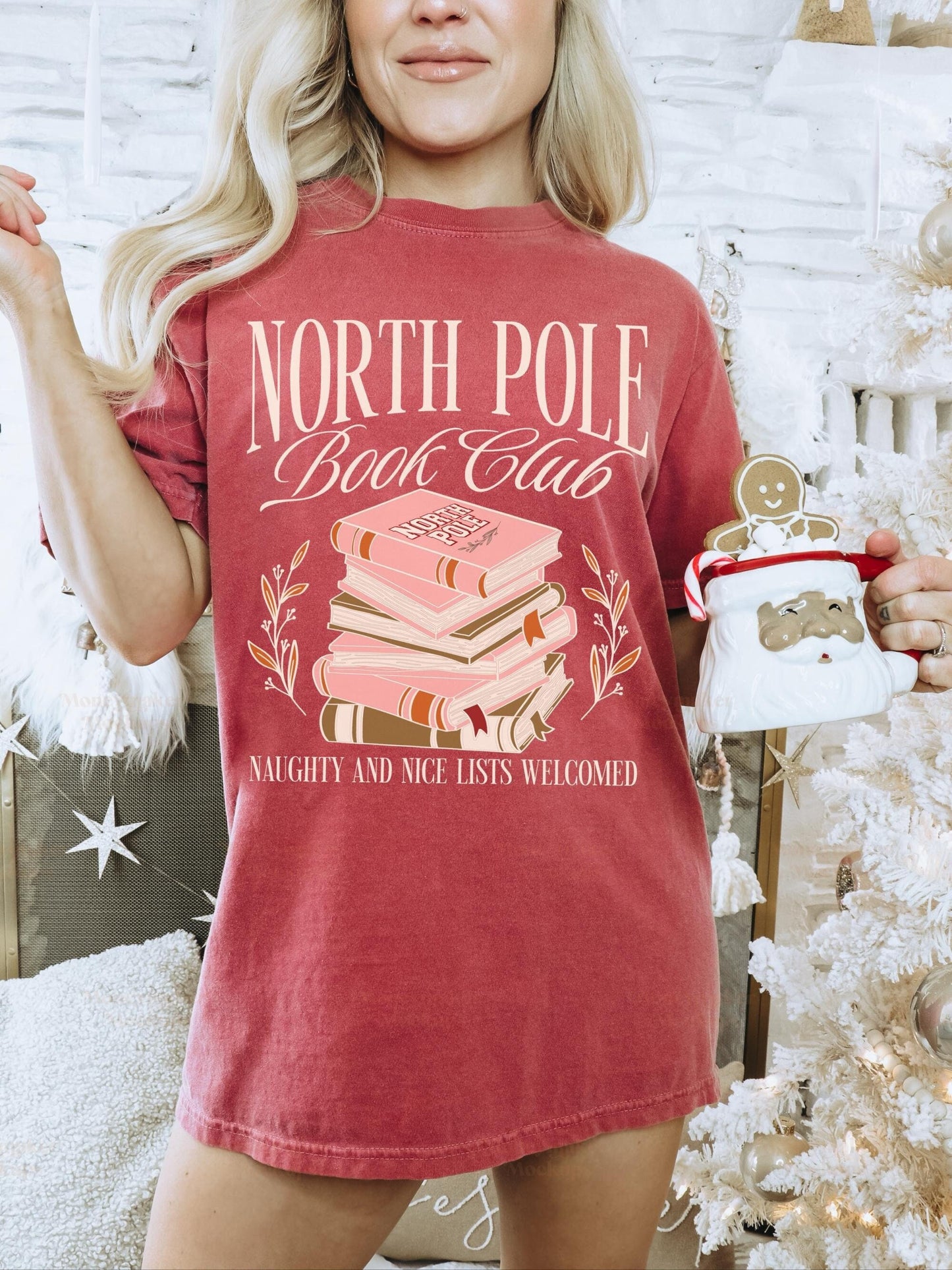 North Pole Book Club Shirt, Bookish Christmas Shirt, Book Lover Christmas, Holiday Party Shirt, Bookworm Sweater, Book Crewneck