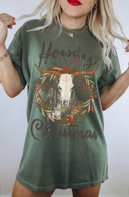 Howdy Christmas Shirt, Western Christmas Shirt, Cowboy Christmas Shirt, Country Christmas, Cowgirl Christmas Shirt, Trendy Xmas Tee, Cow Tee