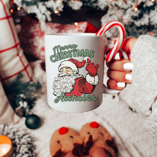 Merry Christmas Assholes Mug