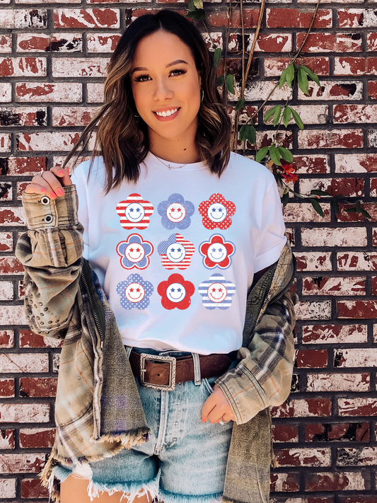 Retro American Flower Shirt